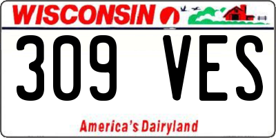 WI license plate 309VES