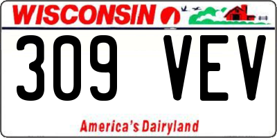 WI license plate 309VEV