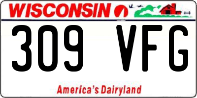 WI license plate 309VFG