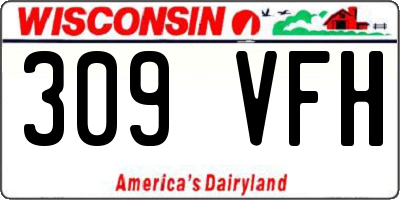 WI license plate 309VFH