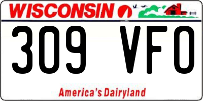 WI license plate 309VFO
