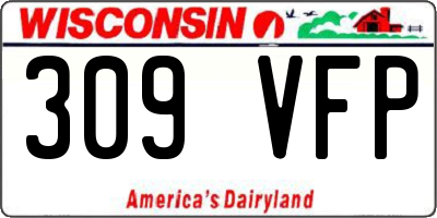 WI license plate 309VFP