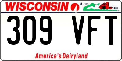 WI license plate 309VFT