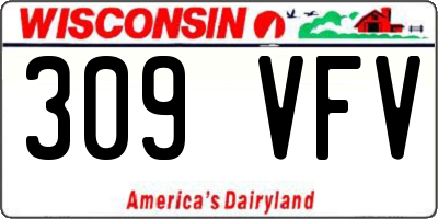 WI license plate 309VFV