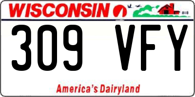 WI license plate 309VFY