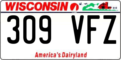 WI license plate 309VFZ