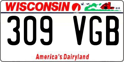 WI license plate 309VGB