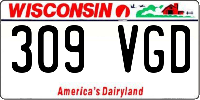 WI license plate 309VGD