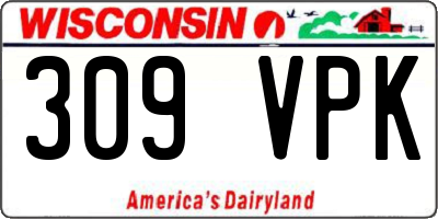 WI license plate 309VPK