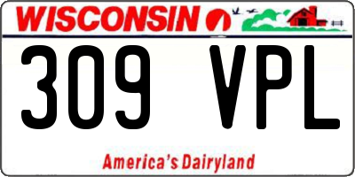WI license plate 309VPL