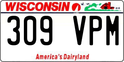 WI license plate 309VPM