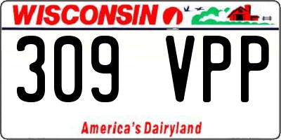 WI license plate 309VPP