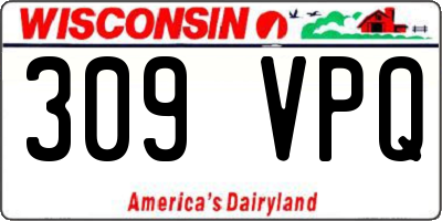 WI license plate 309VPQ