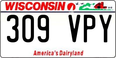 WI license plate 309VPY