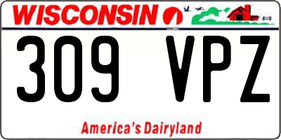 WI license plate 309VPZ