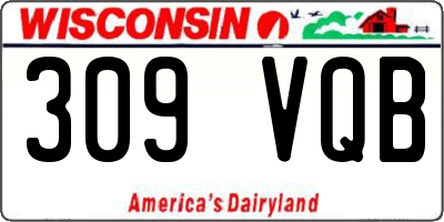 WI license plate 309VQB