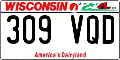 WI license plate 309VQD