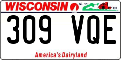 WI license plate 309VQE