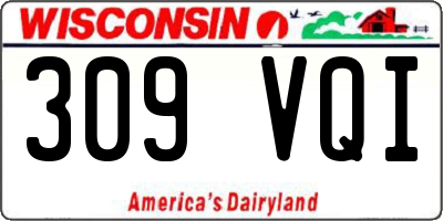 WI license plate 309VQI