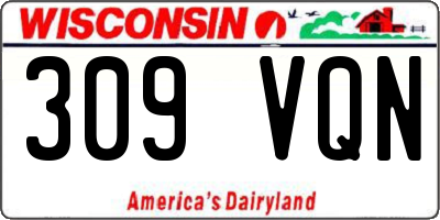WI license plate 309VQN