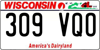 WI license plate 309VQO