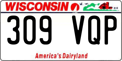 WI license plate 309VQP
