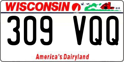 WI license plate 309VQQ