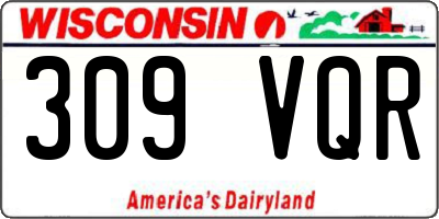 WI license plate 309VQR