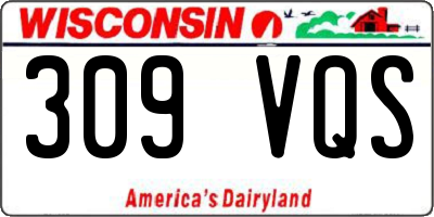 WI license plate 309VQS