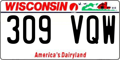 WI license plate 309VQW