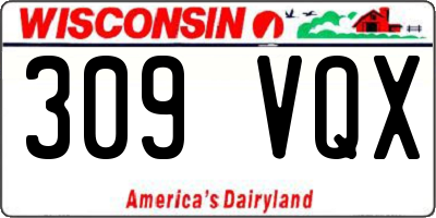 WI license plate 309VQX