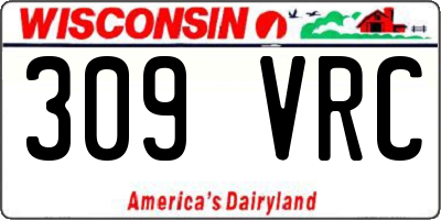 WI license plate 309VRC