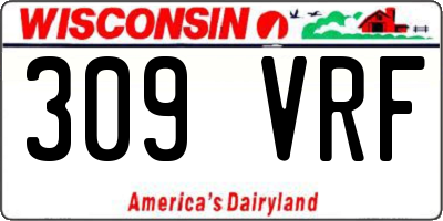 WI license plate 309VRF