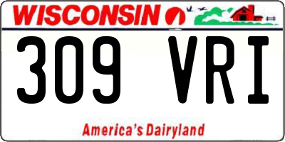 WI license plate 309VRI