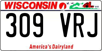 WI license plate 309VRJ
