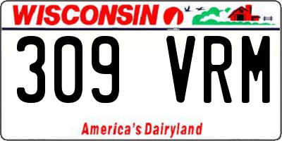 WI license plate 309VRM