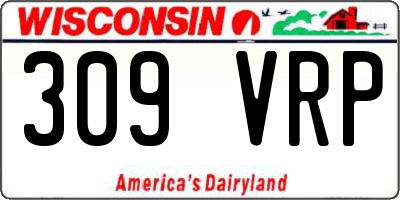 WI license plate 309VRP