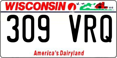 WI license plate 309VRQ