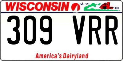 WI license plate 309VRR