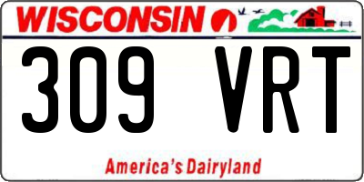 WI license plate 309VRT