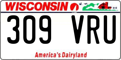 WI license plate 309VRU