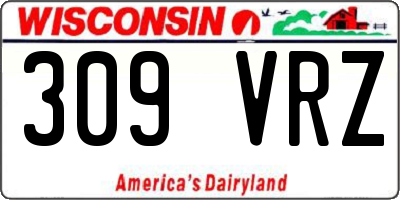 WI license plate 309VRZ