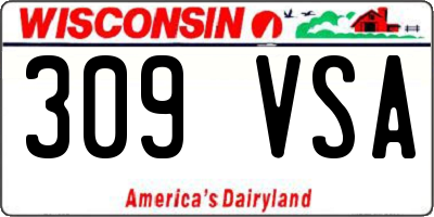 WI license plate 309VSA