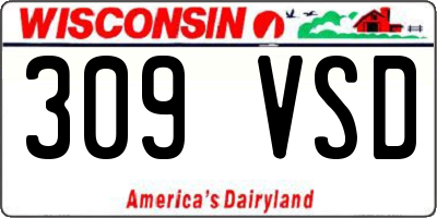 WI license plate 309VSD