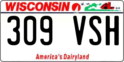 WI license plate 309VSH