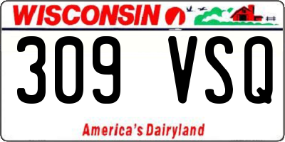 WI license plate 309VSQ