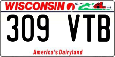 WI license plate 309VTB