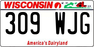 WI license plate 309WJG