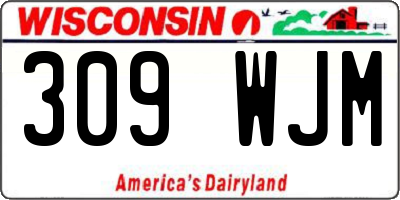 WI license plate 309WJM