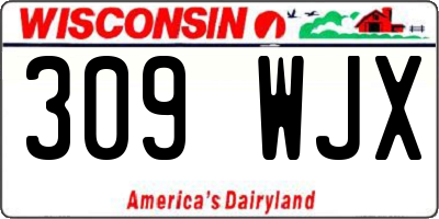 WI license plate 309WJX